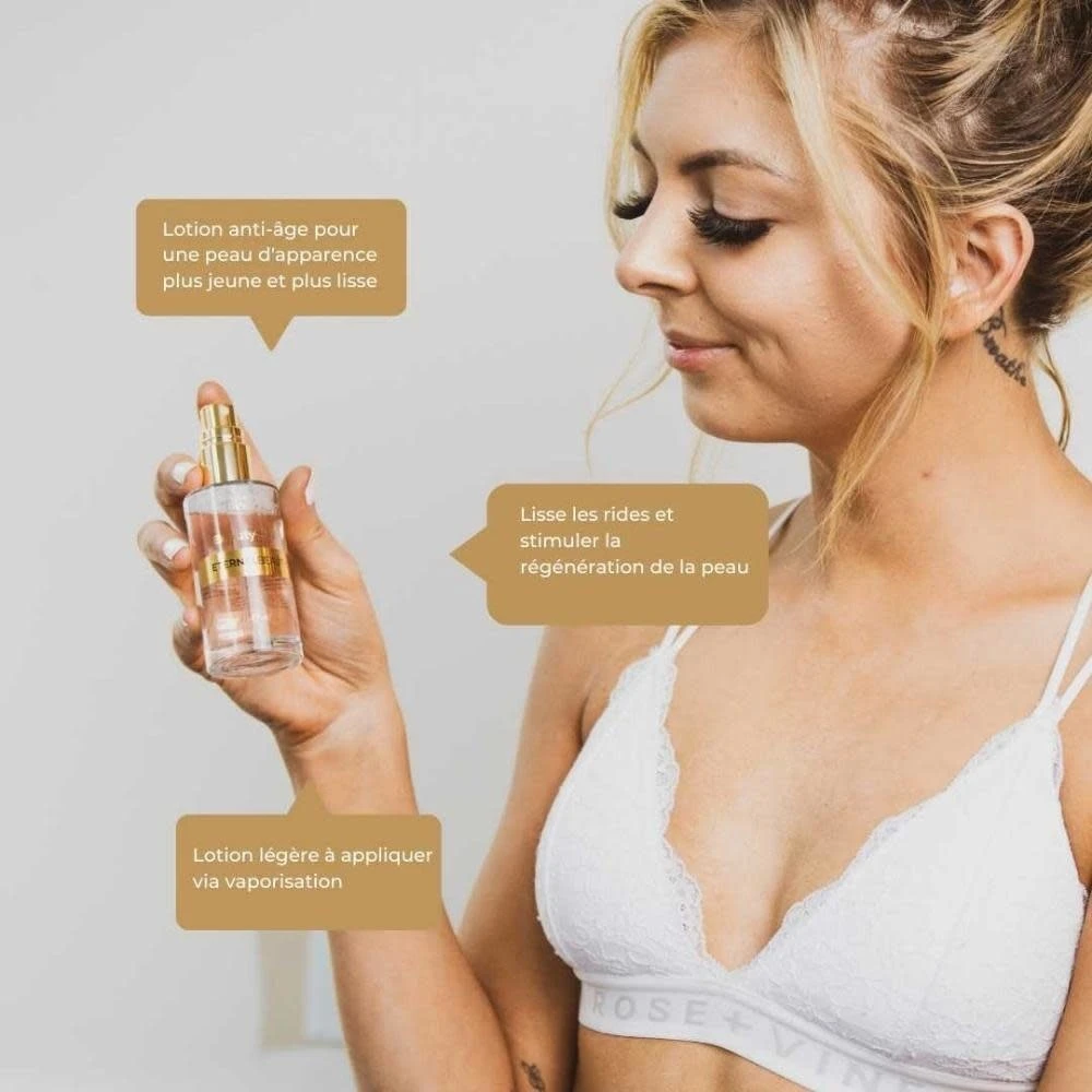 Lotion Vaporisateur Anti-âge Et Liftante Visage Et Décolleté "Eternal Beauty" (50ml/1.69oz) 3 Lotion Vaporisateur Anti-âge Et Liftante Visage Et Décolleté "Eternal Beauty" (50ml/1.69oz) – Image 3